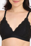 Rosaline City Hearts Double Layered Non Wired Medium Coverage Lace Bra - Tap Shoe — thumbnail 4